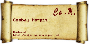 Csabay Margit névjegykártya